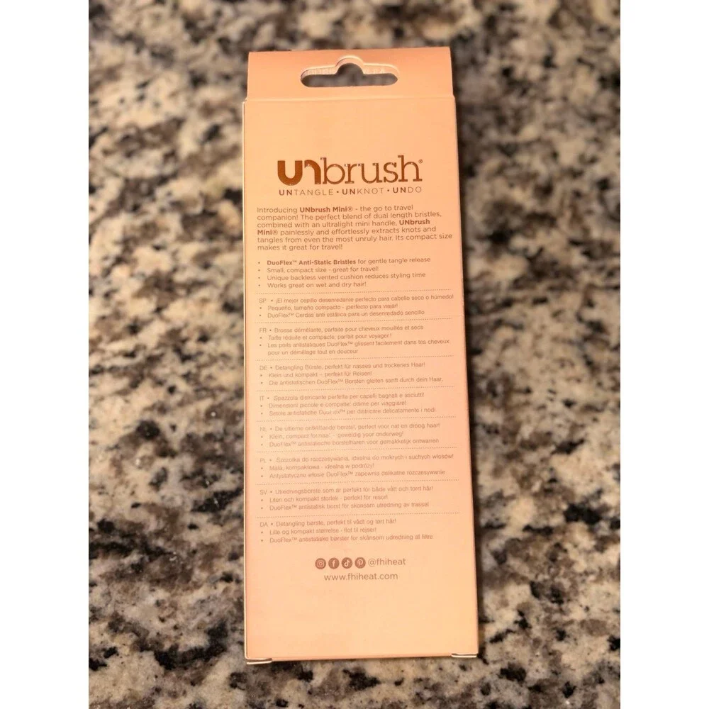 FHI Heat- UNbrush‎ Mini Detangling Brush, Sports Collection-Football, NEW!